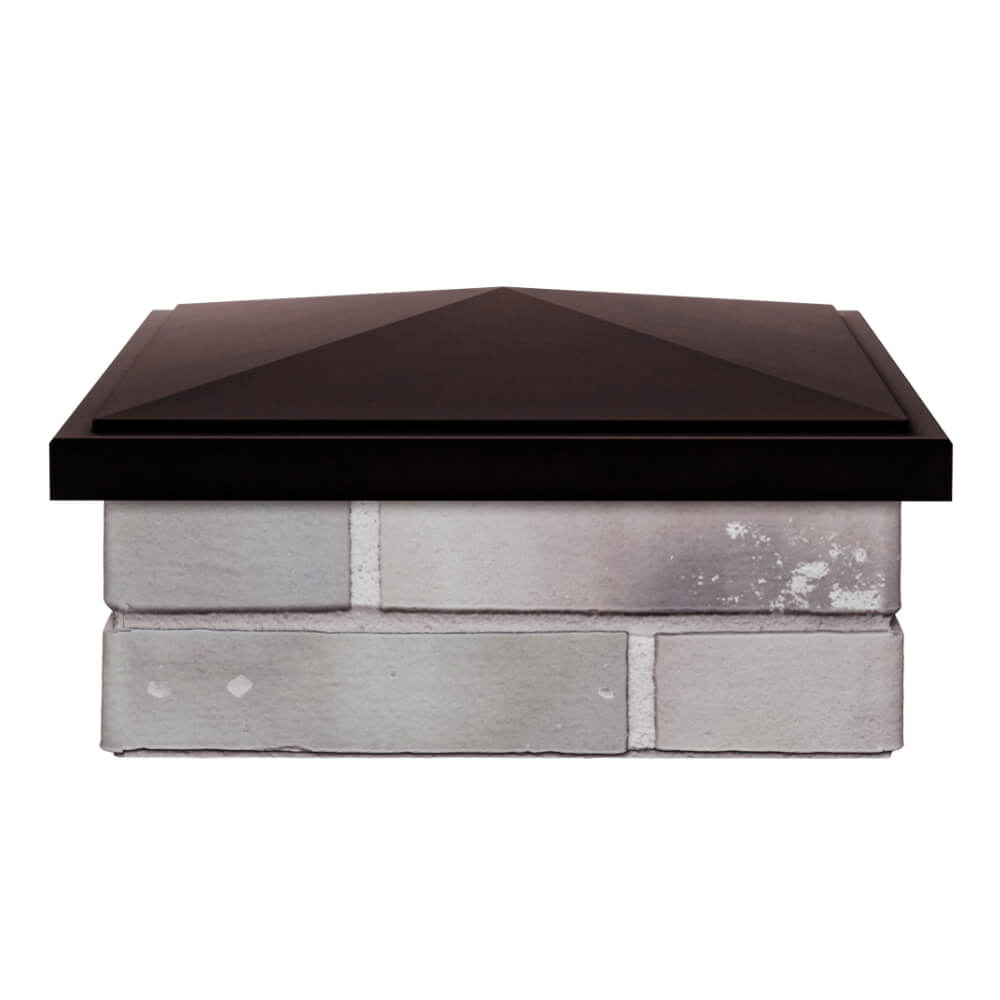 Колпак Zking БонаМоно Коричневый на столб 1.5х1.5 кирпича (385х385, 400х400мм) Славгород фото