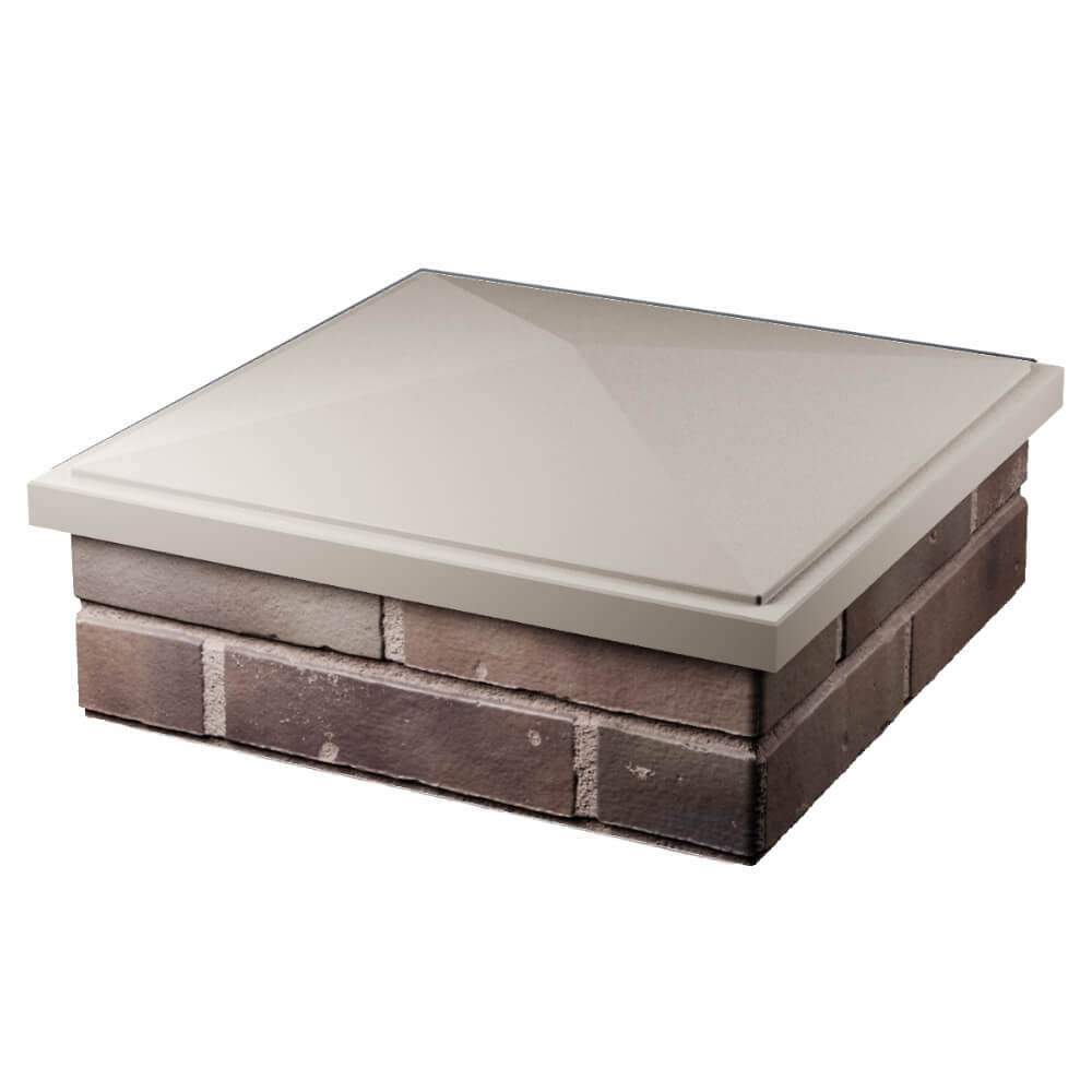 Колпак Zking БонаМоно Бежевый на столб 2х2 кирпича (515х515, 530х530мм) в Славгороде фото