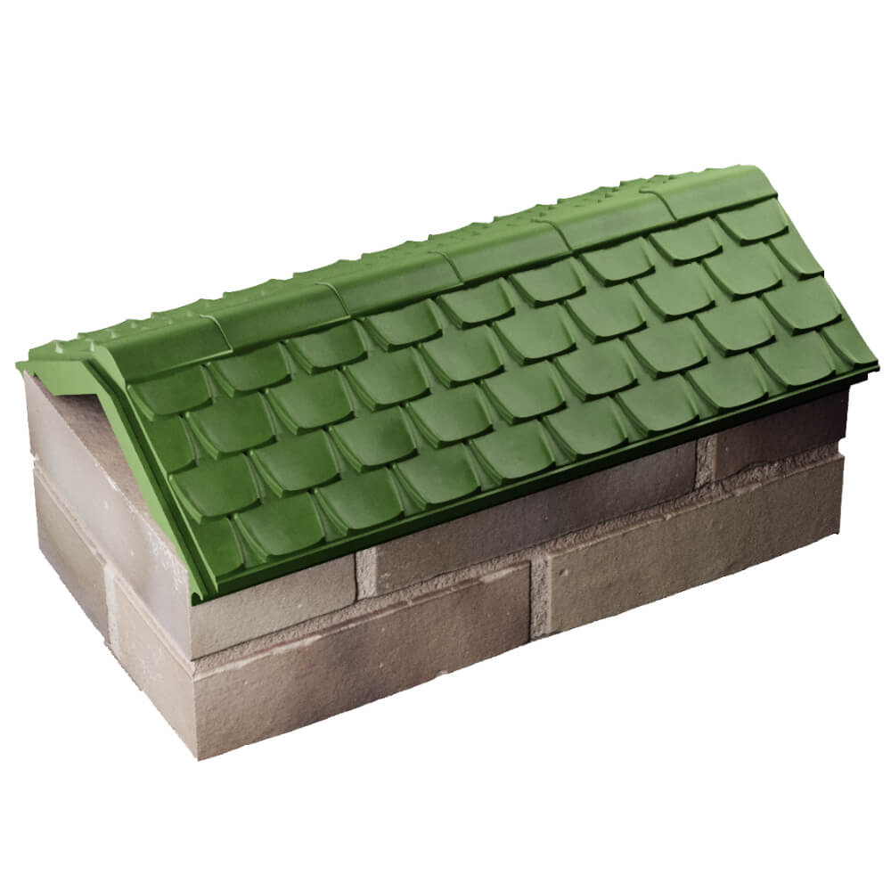 Парапет Zking Эльбрус Зеленый с посадкой на 1 кирпич (255мм) в Славгороде фото