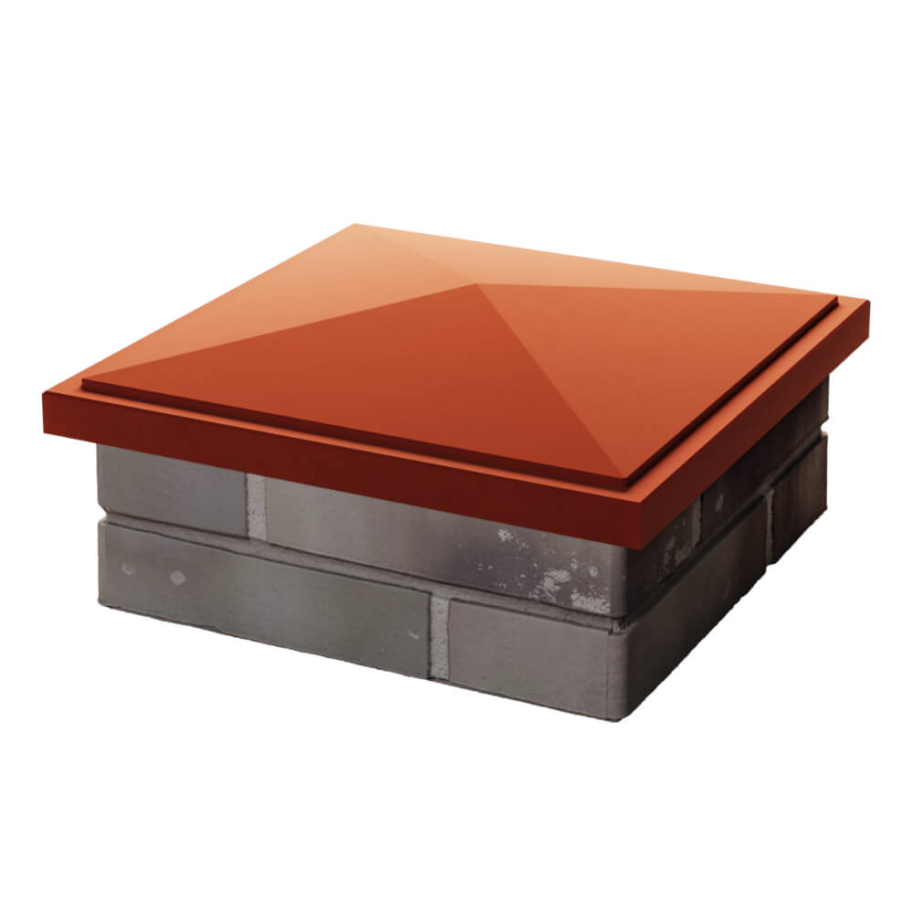 Колпак Zking БонаМоно Красный на столб 1.5х1.5 кирпича (385х385, 400х400мм) в Славгороде фото