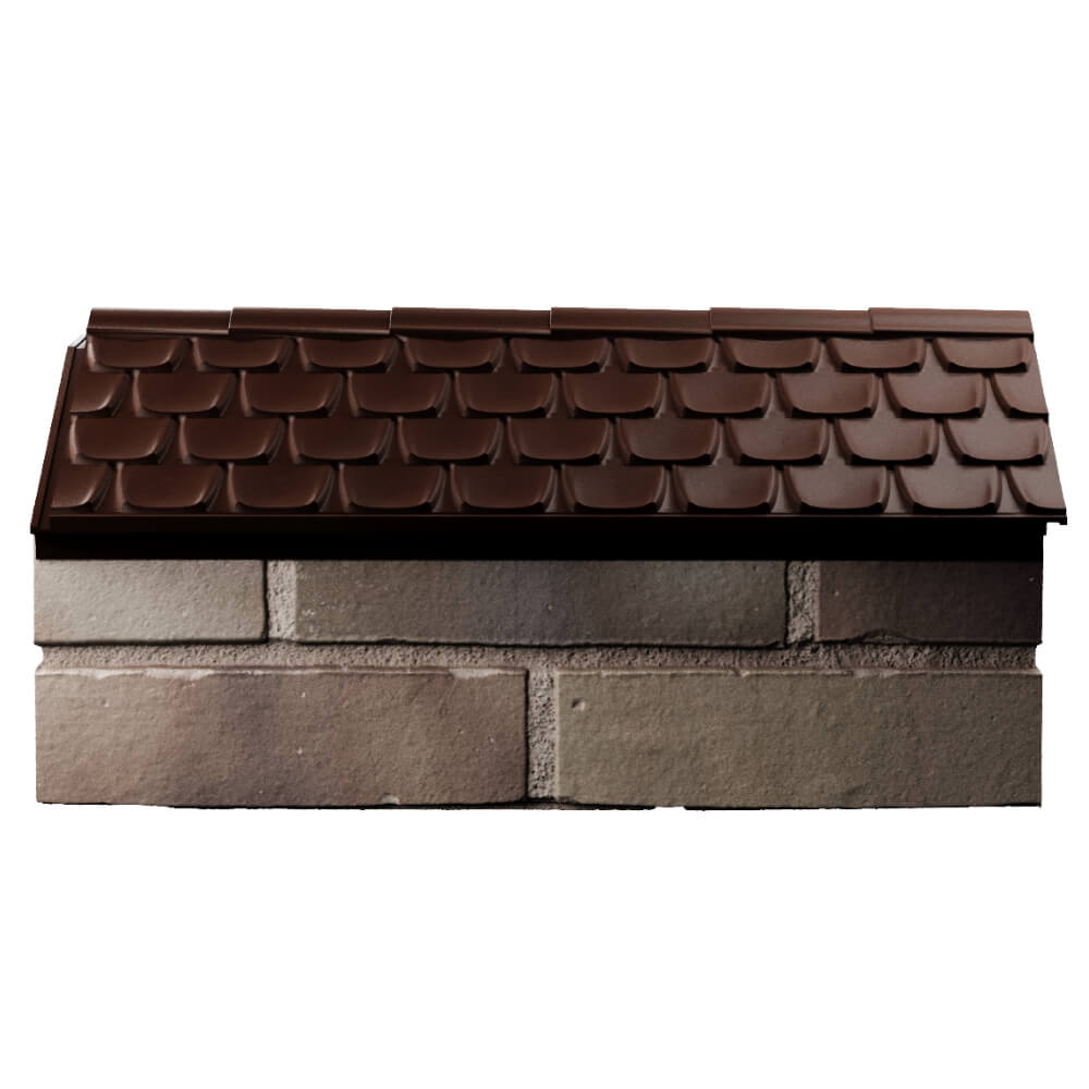 Парапет Zking Эльбрус Коричневый с посадкой на 1 кирпич (255мм) в Славгороде фото