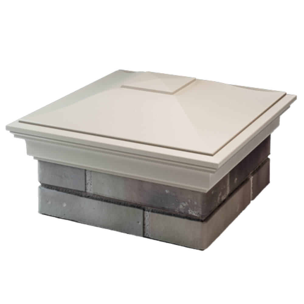 Колпак Zking Монблан Бежевый на столб 1.5х1.5 кирпича (385х385мм) в Славгороде фото