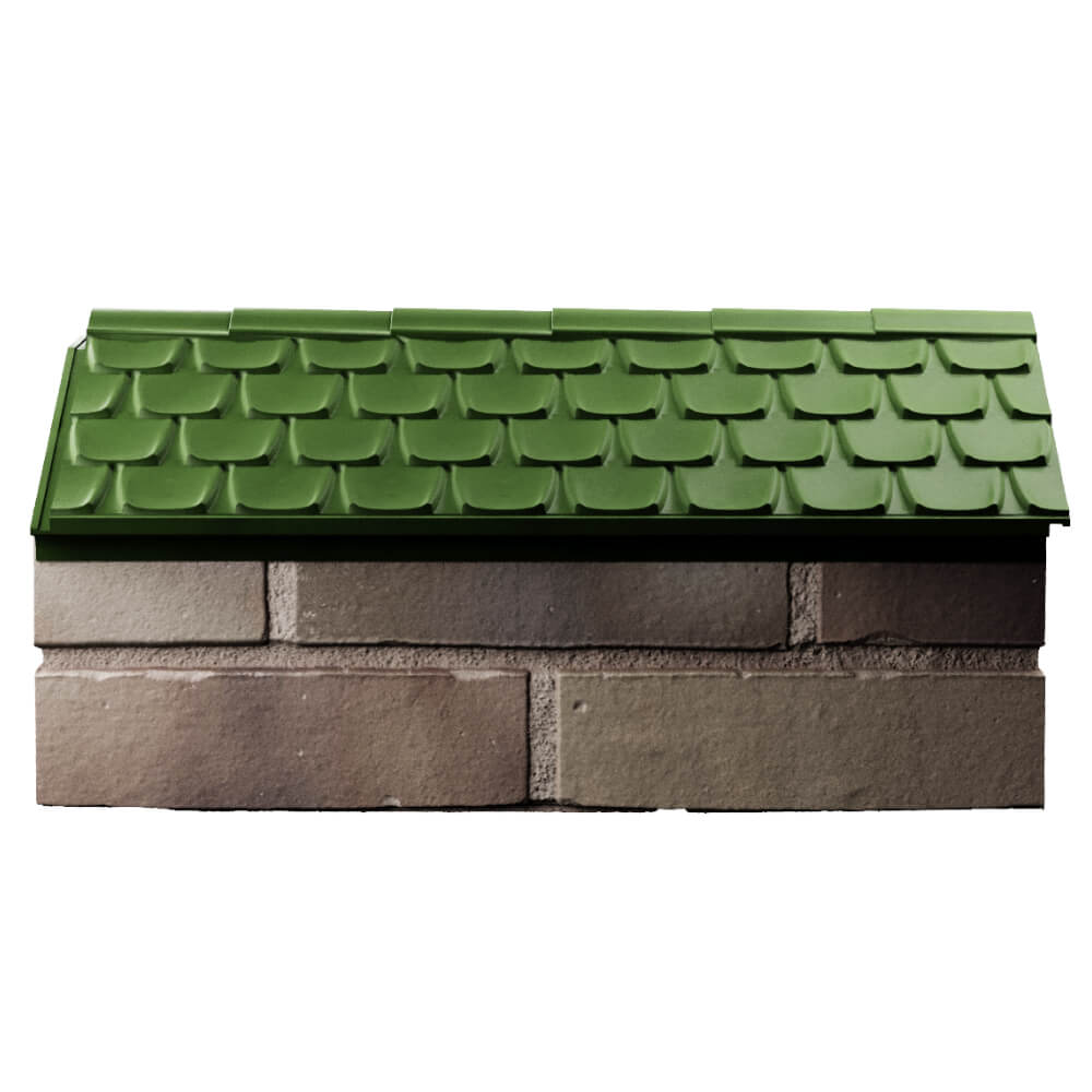 Парапет Zking Эльбрус Зеленый с посадкой на 1 кирпич (255мм) в Славгороде фото
