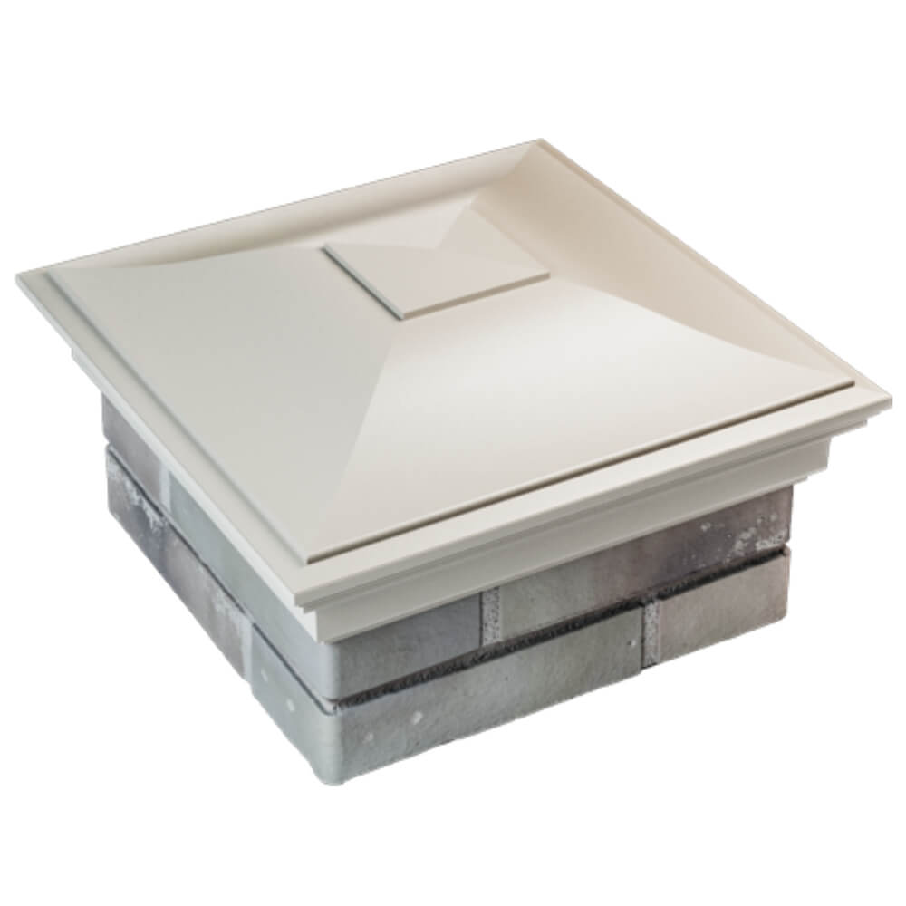 Колпак Zking Монблан Бежевый на столб 1.5х1.5 кирпича (385х385мм) в Славгороде фото