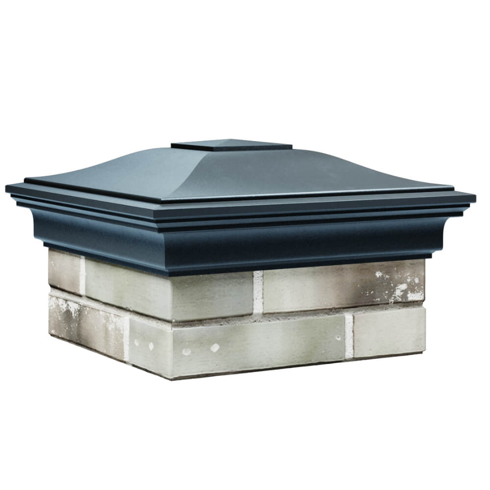 Колпак Zking Монблан Серый на столб 1.5х1.5 кирпича (385х385мм) в Славгороде фото