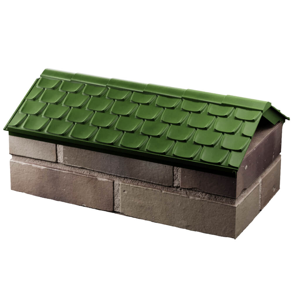 Парапет Zking Эльбрус Зеленый с посадкой на 1 кирпич (255мм) в Славгороде фото