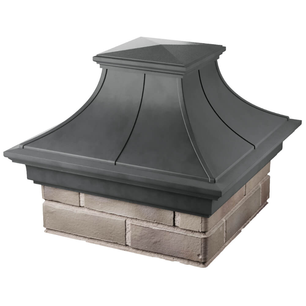 Колпак Zking Монблан Премиум Серый на столб 1.5х1.5 кирпича (385х385мм) в Славгороде фото