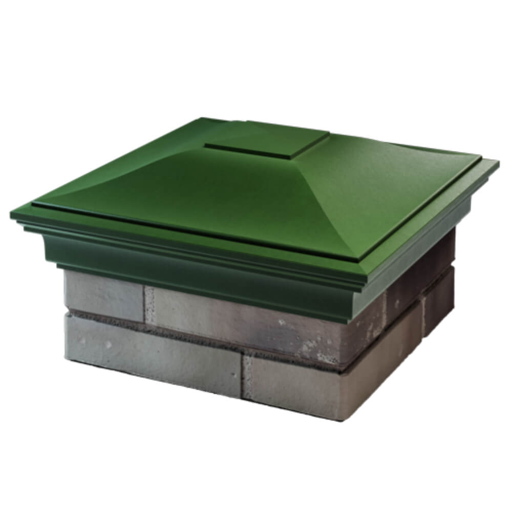 Колпак Zking Монблан Зеленый на столб 1.5х1.5 кирпича (385х385мм) в Славгороде фото