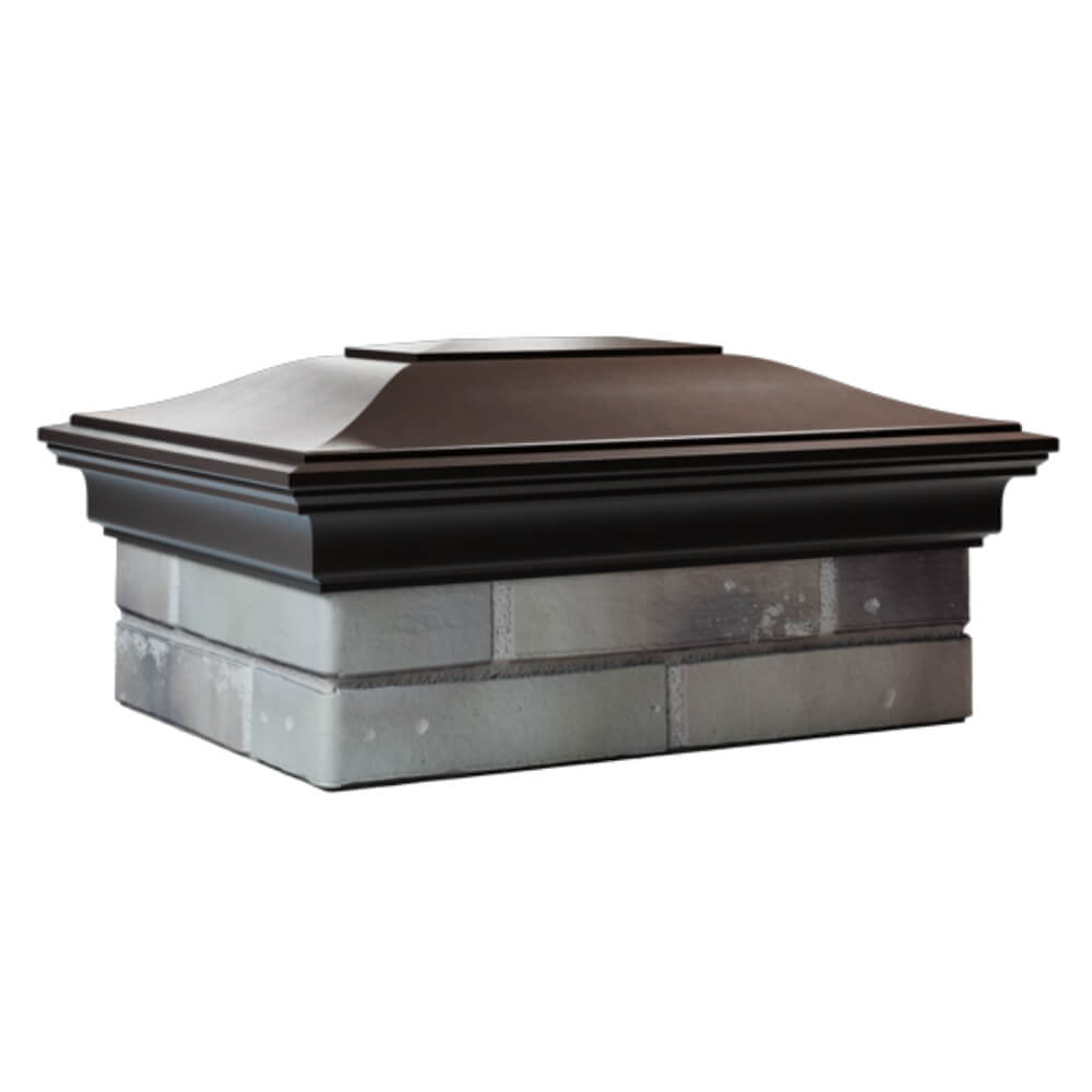 Колпак Zking Монблан Коричневый на столб 2х1.5 кирпича (515х385мм) в Славгороде фото