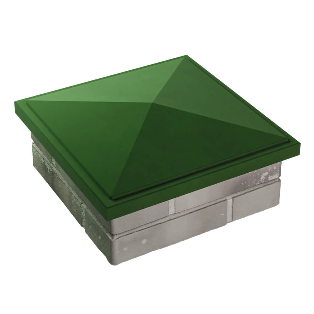 Колпак Zking БонаМоно Зеленый на столб 1.5х1.5 кирпича (385х385, 400х400мм) в Славгороде фото