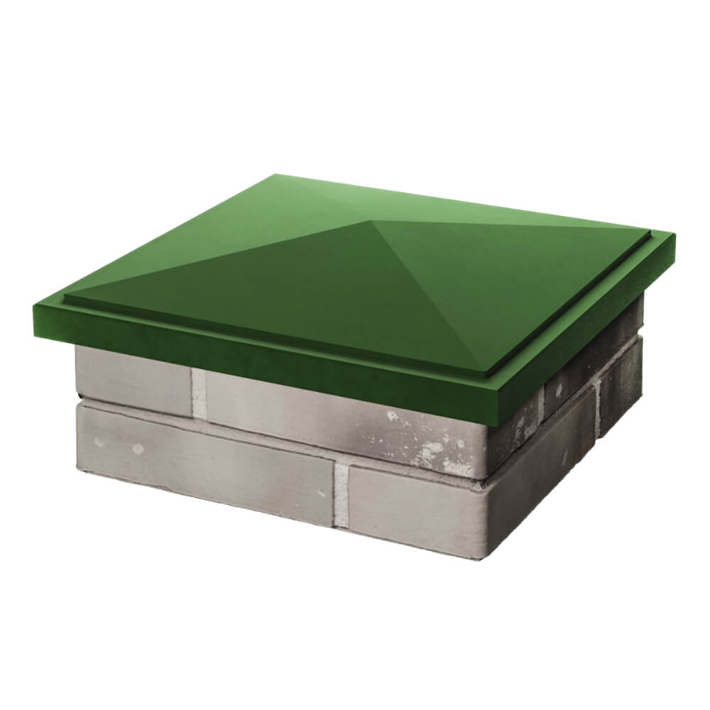 Колпак Zking БонаМоно Зеленый на столб 1.5х1.5 кирпича (385х385, 400х400мм) в Славгороде фото