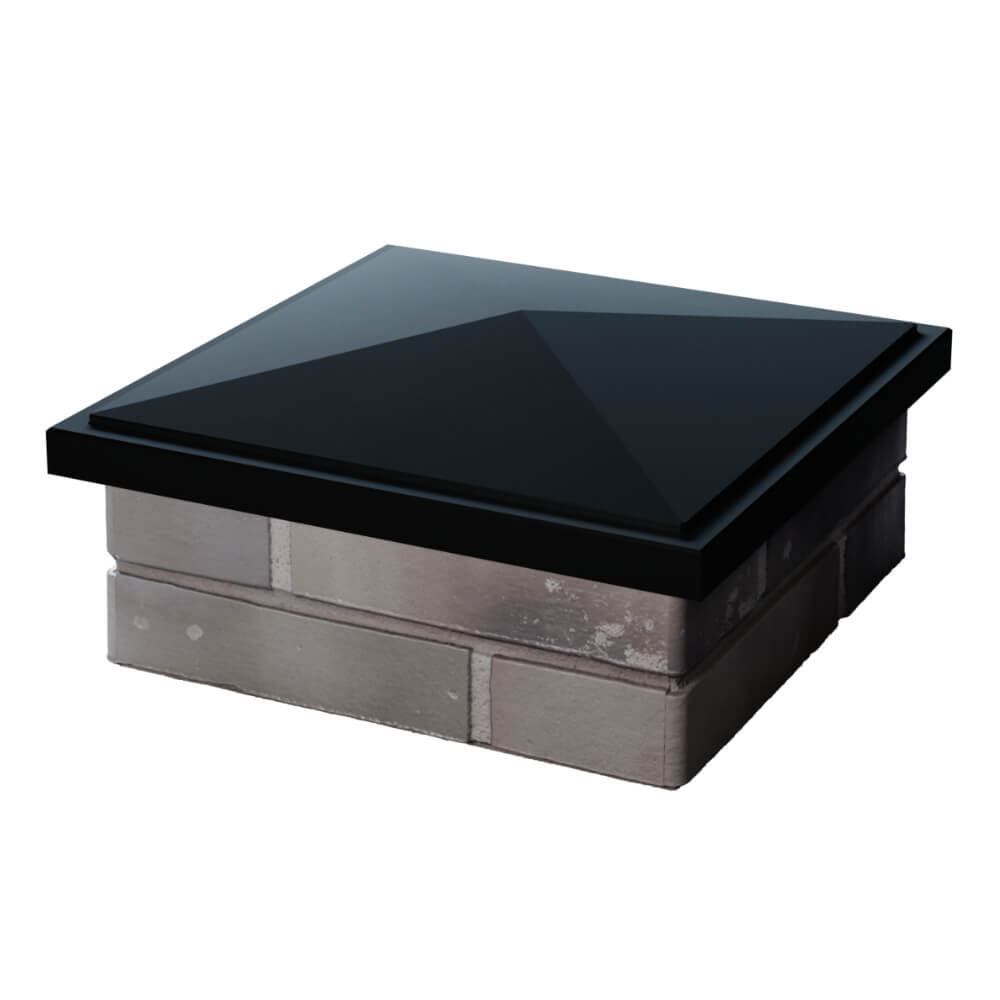 Колпак Zking БонаМоно Черный на столб 1.5х1.5 кирпича (385х385, 400х400мм) в Славгороде фото