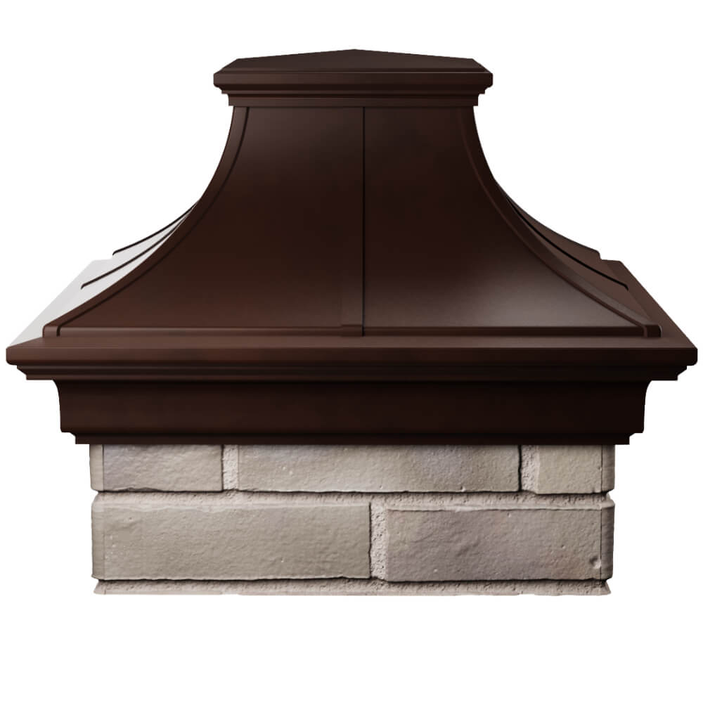 Колпак Zking Монблан Премиум Коричневый на столб 1.5х1.5 кирпича (385х385мм) Славгород фото