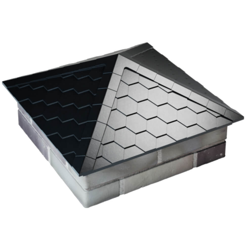 Колпак Zking Эверест Черный на столб 2х2 кирпича (535х535мм) Славгород фото