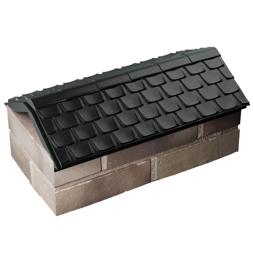 Парапет Zking Эльбрус Черный с посадкой на 1 кирпич (255мм) в Славгороде фото