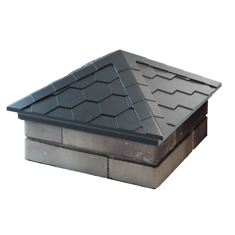 Колпак Zking Эверест Серый на столб 1.5х1.5 кирпича (390х390мм) в Славгороде фото