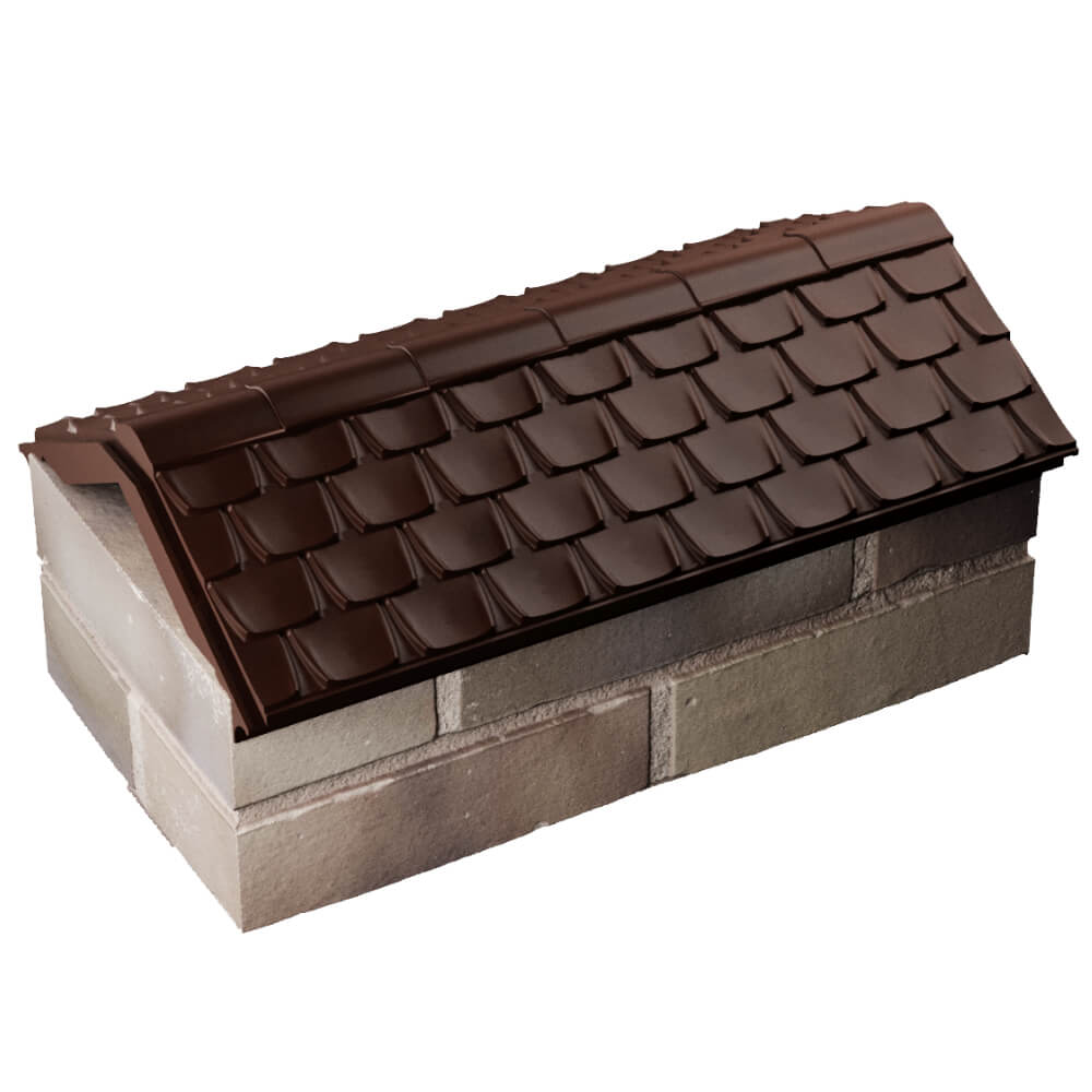 Парапет Zking Эльбрус Коричневый с посадкой на 1 кирпич (255мм) в Славгороде фото