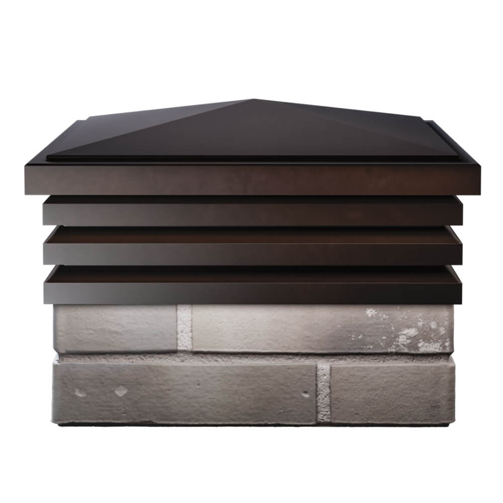 Колпак Zking Бона ХайТек Коричневый на столб 1.5х1.5 кирпича (385х385мм) Славгород фото