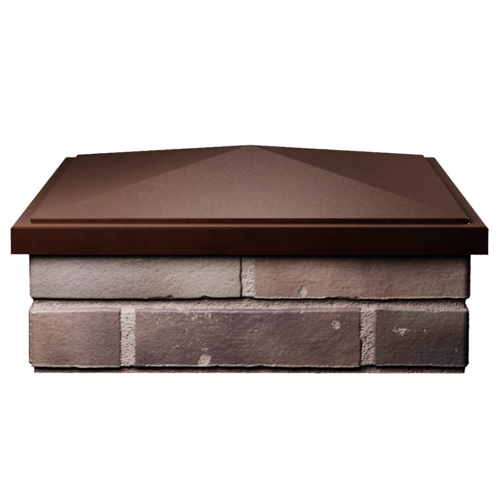 Колпак Zking БонаМоно Коричневый на столб 2х2 кирпича (515х515, 530х530мм) Славгород фото