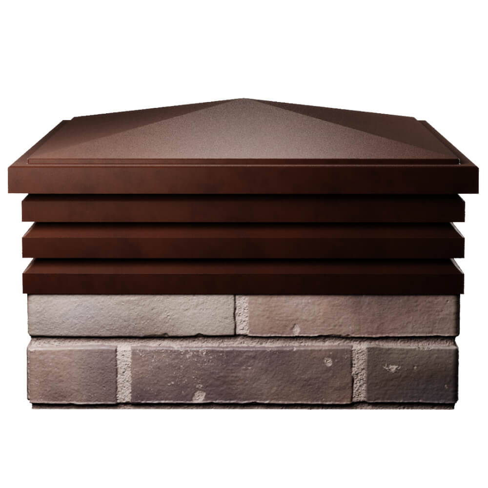 Колпак Zking Бона ХайТек Коричневый на столб 2х2 кирпича (513х513мм) Славгород фото