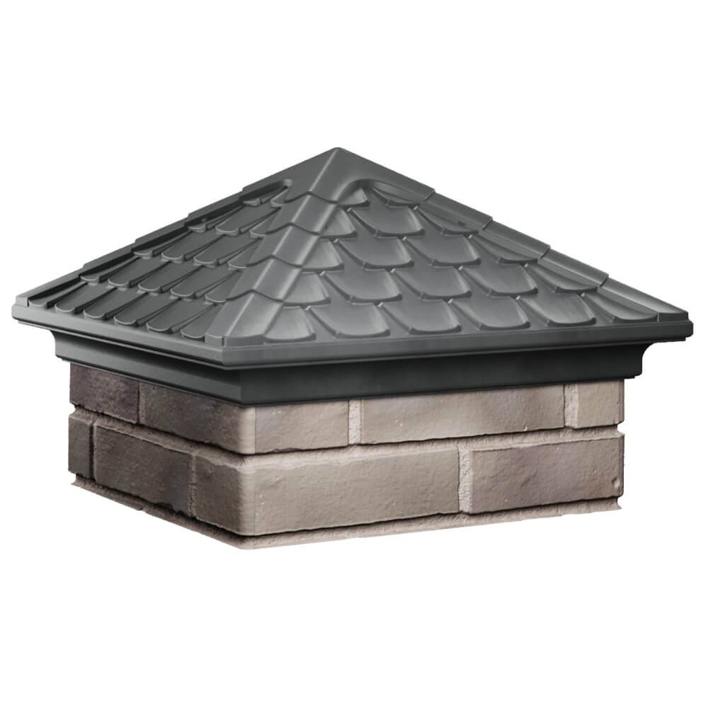 Колпак Zking Эльбрус Серый на столб 1.5х1.5 кирпича (385х385мм) в Славгороде фото