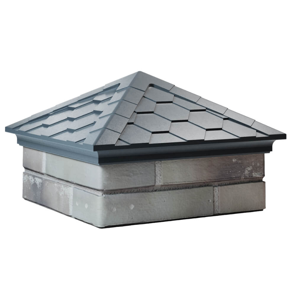 Колпак Zking Эверест Серый на столб 1.5х1.5 кирпича (390х390мм) в Славгороде фото