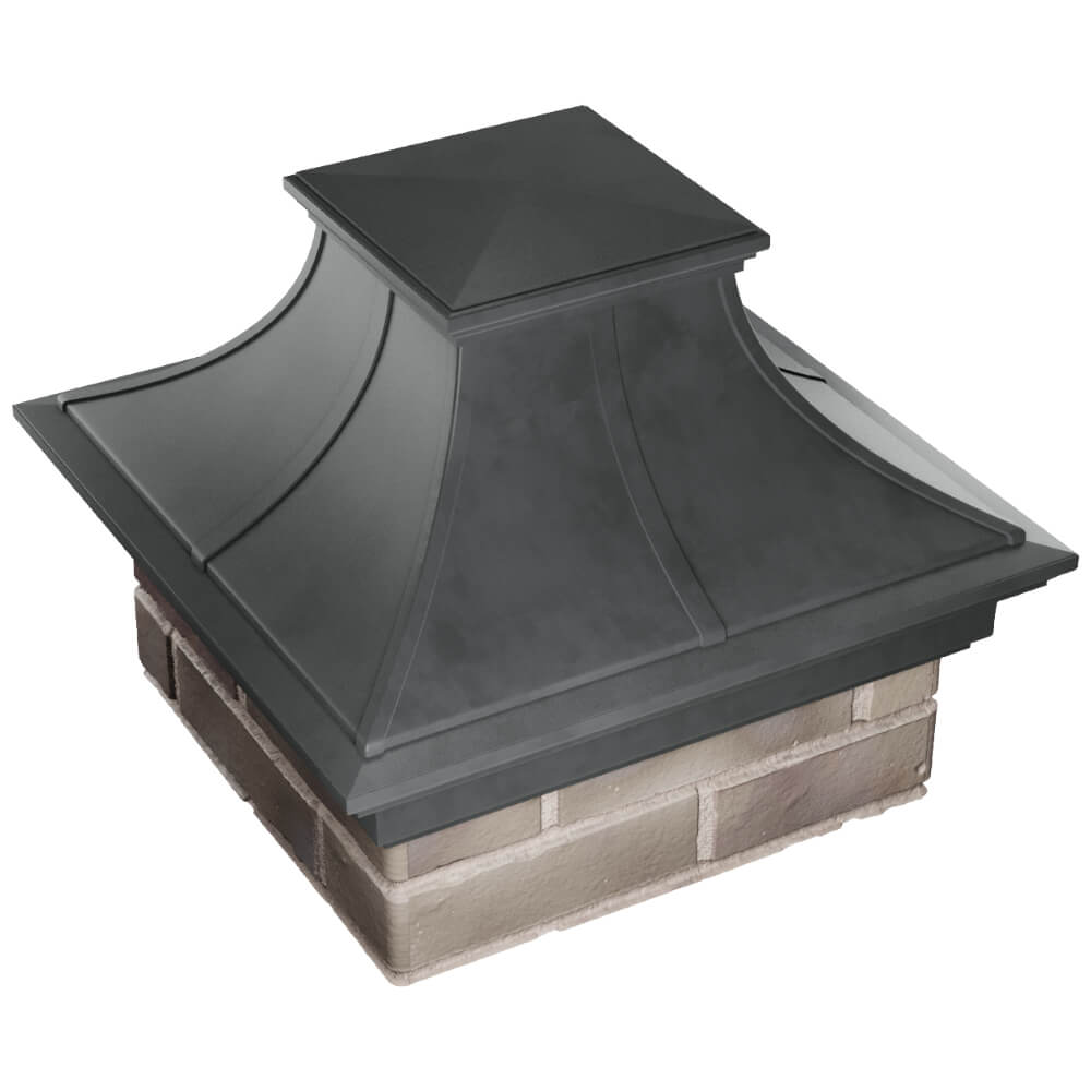 Колпак Zking Монблан Премиум Серый на столб 1.5х1.5 кирпича (385х385мм) в Славгороде фото