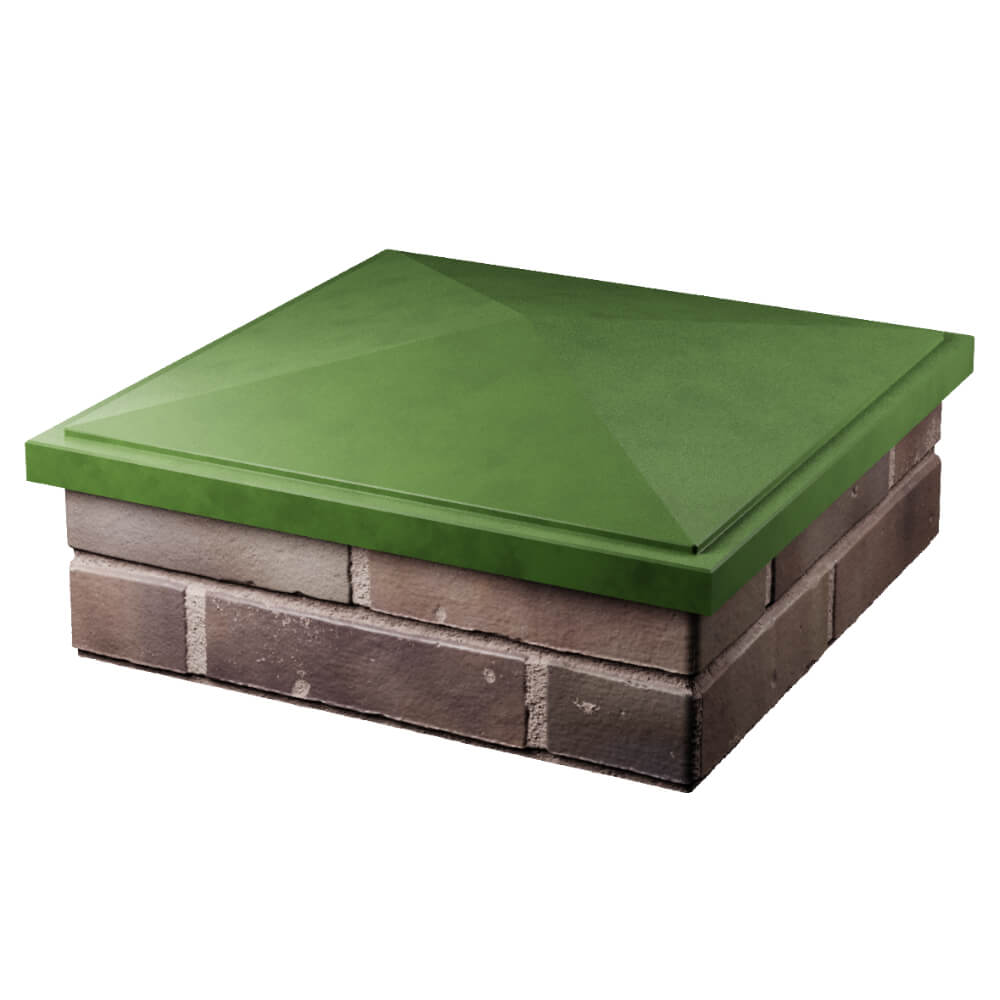 Колпак Zking БонаМоно Зеленый на столб 2х2 кирпича (515х515, 530х530мм) в Славгороде фото