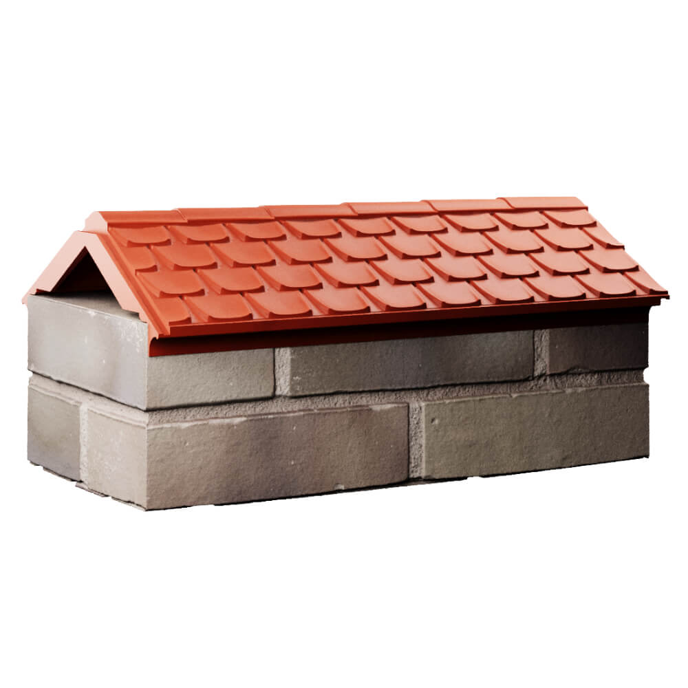 Парапет Zking Эльбрус Красный с посадкой на 1 кирпич (255мм) Славгород фото