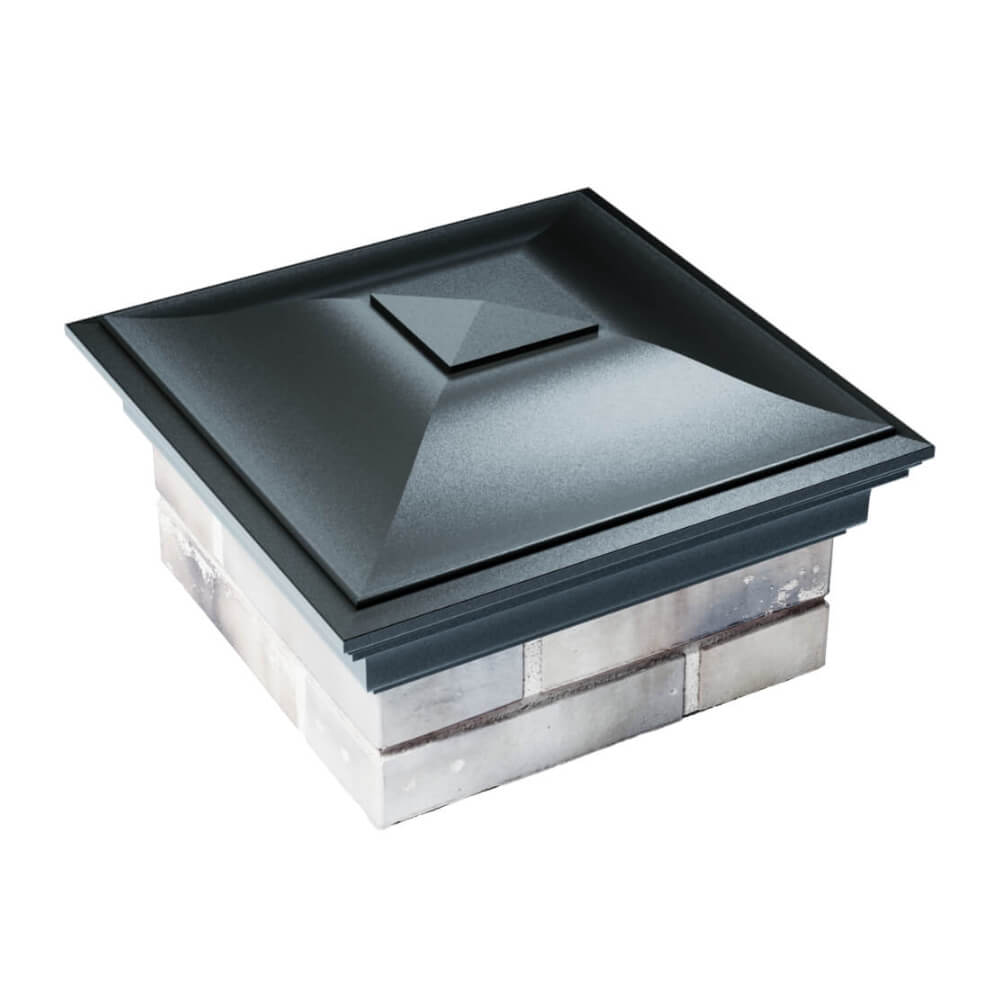 Колпак Zking Монблан Черный на столб 1.5х1.5 еврокирпича 0.7НФ (355х355мм) в Славгороде фото