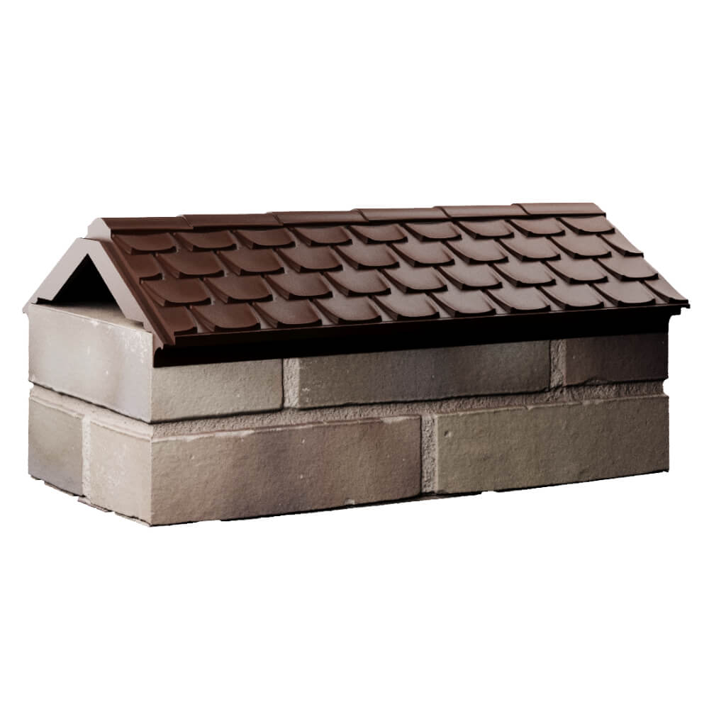 Парапет Zking Эльбрус Коричневый с посадкой на 1 кирпич (255мм) Славгород фото