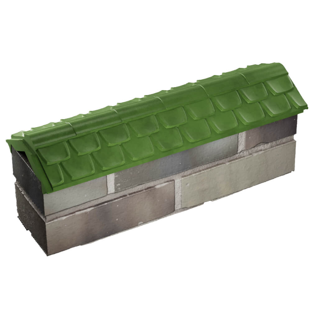 Парапет Zking Эльбрус Зеленый с посадкой на 0.5 кирпича (130мм) в Славгороде фото